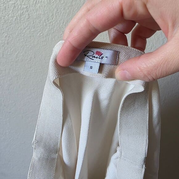 Rails Paige Creme Satin Mini Skirt Small - Picture 4 of 6